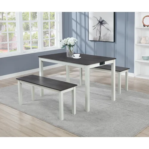 Harley 3pk Dining Table 2 Bench