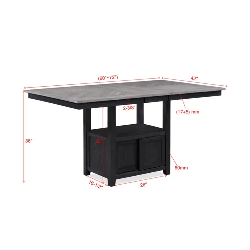 Buford Counter Height Table Light Grey