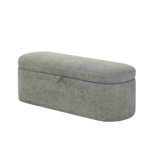 Philipa Storage Bench- Lite Grey Tweed
