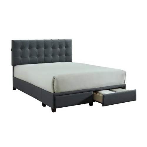 Antoine Queen Platform Bed W/usb Grey