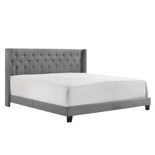 Makayla King Bed Grey