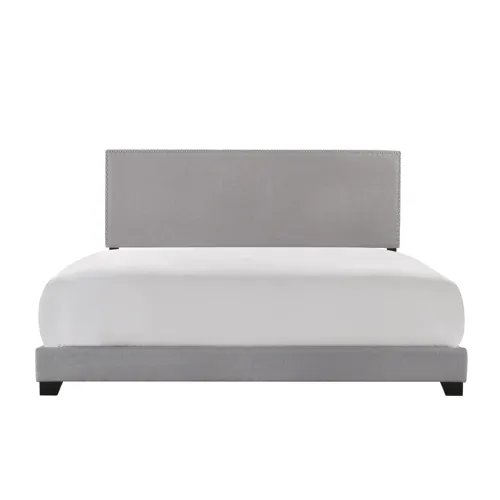 Erin King Nailhead Headboard Footboard Rail Grey