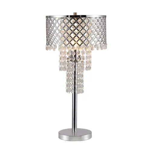 Crystal On Mesh Table Lamp 28 H