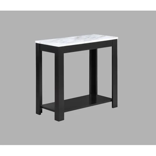 Pierce Chairside Table White Faux Marble