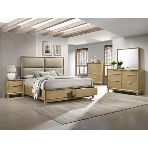 Florian Queen Platform Storage Bed Headboard