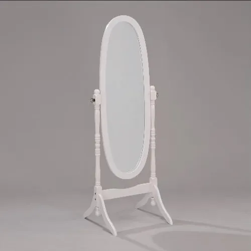 White Finish Cheval Mirror