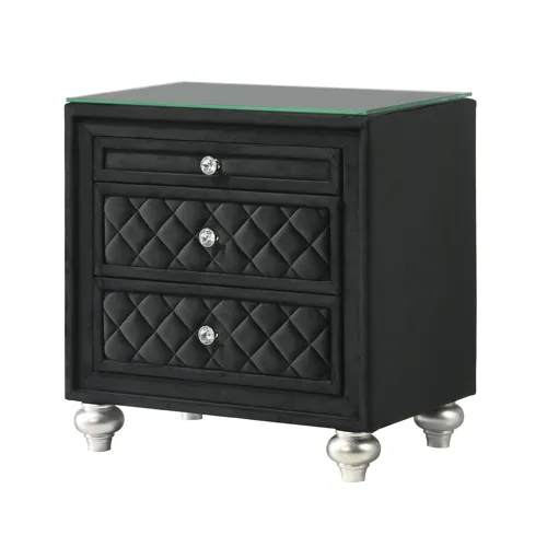 Cameo Night Stand - Black