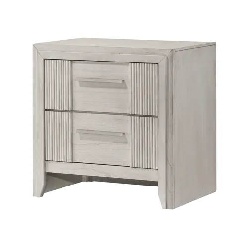 Carlton Night Stand White Mist