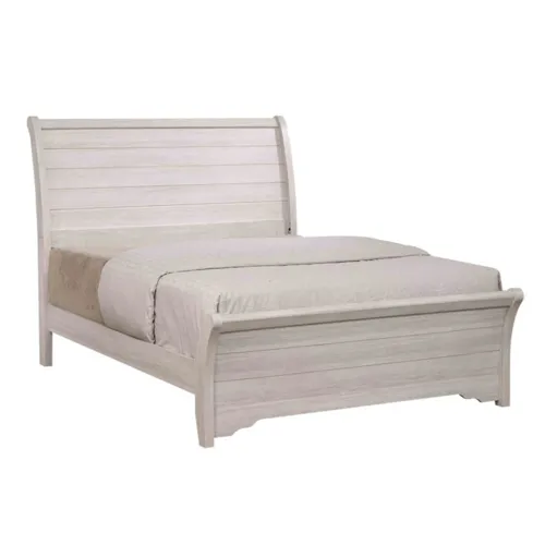 Coralee Queen Sleigh Bed - Chalk Grey