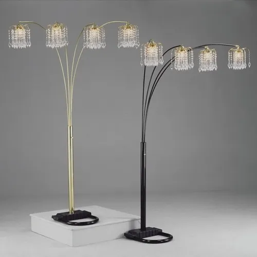 Rain Drop Arc Lamp 91"h Pewter