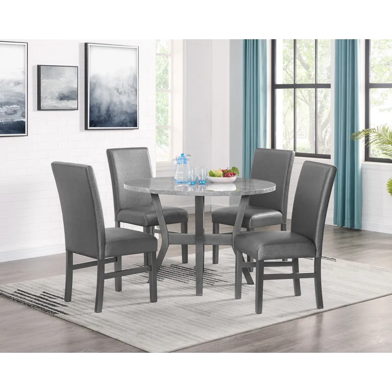 Judson 5-pk Dining Set Glitter Grey