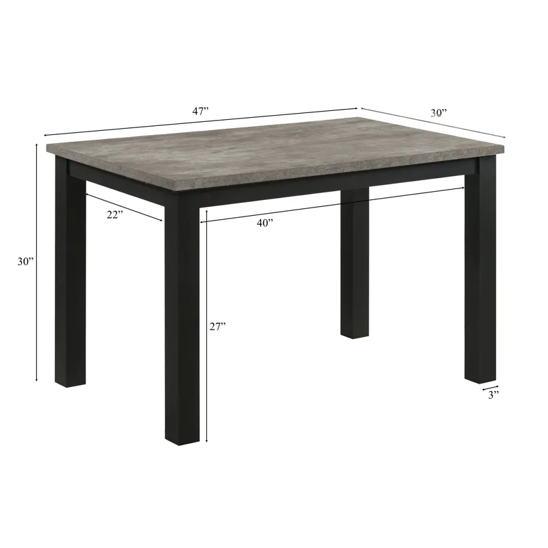 Resia Dining Table-concrete
