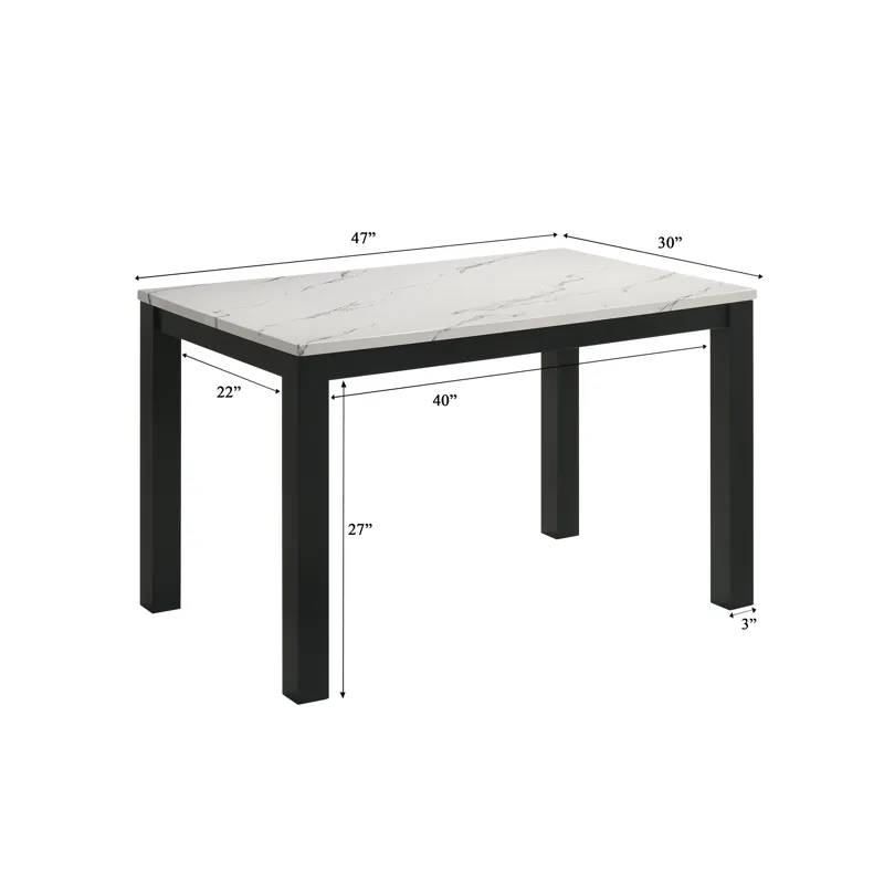 Resia Dining Table-white
