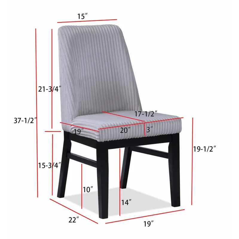 Hadley Side Chair Light Grey