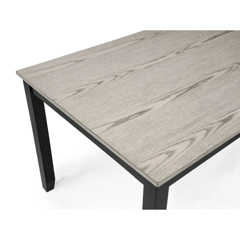 Lester 6-pk Dining W/bench L.grey