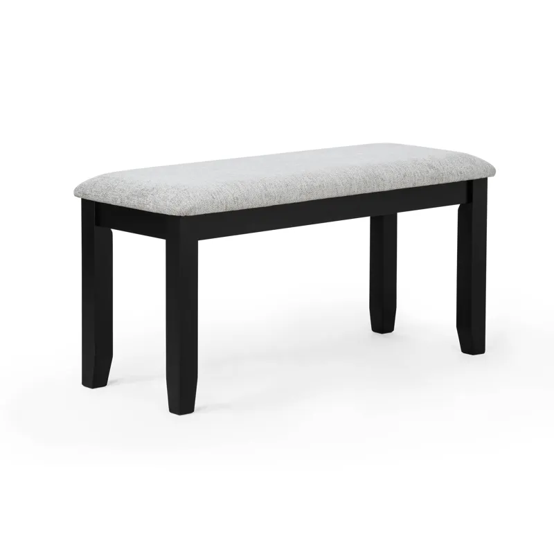 Lester 6-pk Dining W/bench L.grey