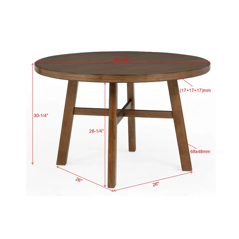 Blanche Round Dining Table Brown