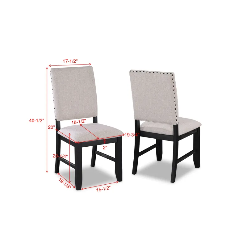 Regent Side Chair Charcoal Black
