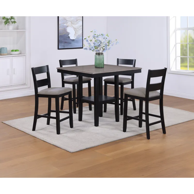 Lester 5-pk Counter Height Table Light Grey