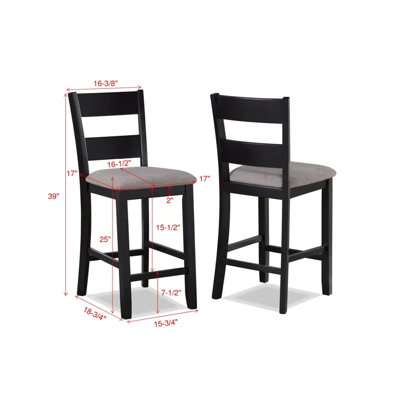 Lester 5-pk Counter Height Table Light Grey