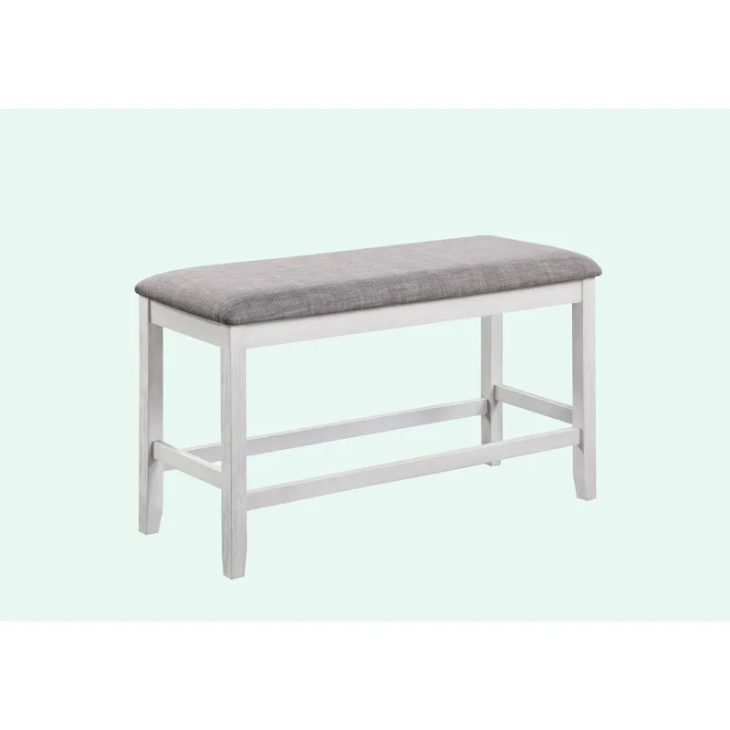 Nina Counter Height Bench Chalk Grey