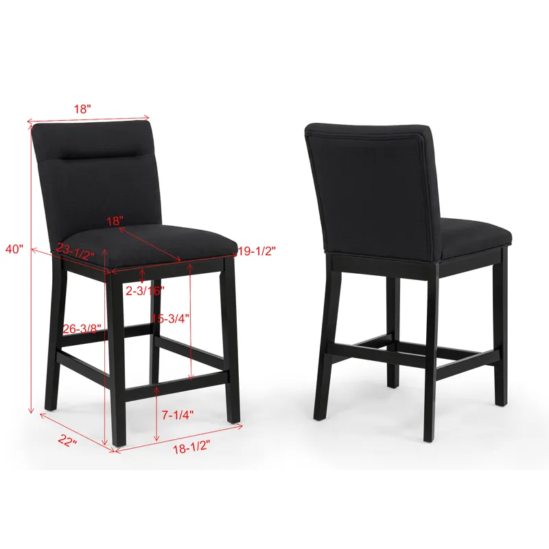 Sebastian Counter Height Chair Bk