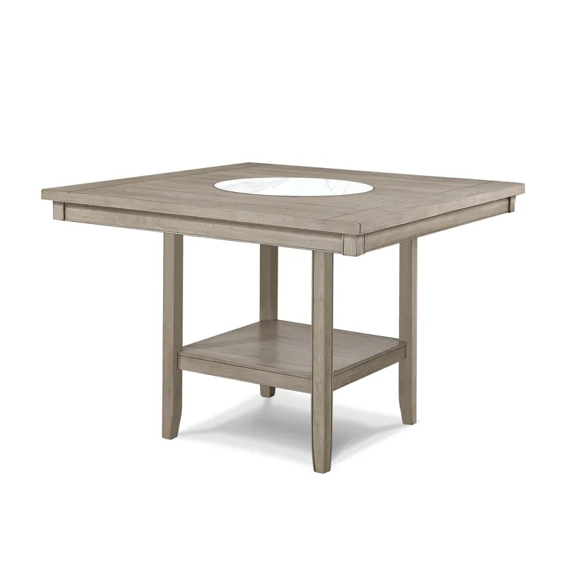 Fulton Ct Table Wh Oak W/Marble Lzssn