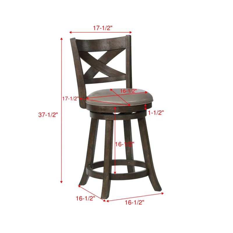 Kipper Swivel Pub Stool Grey King/d