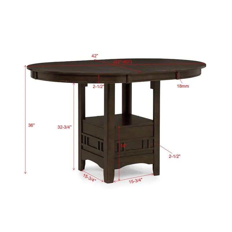 Hartwell Counter Height Table Brown