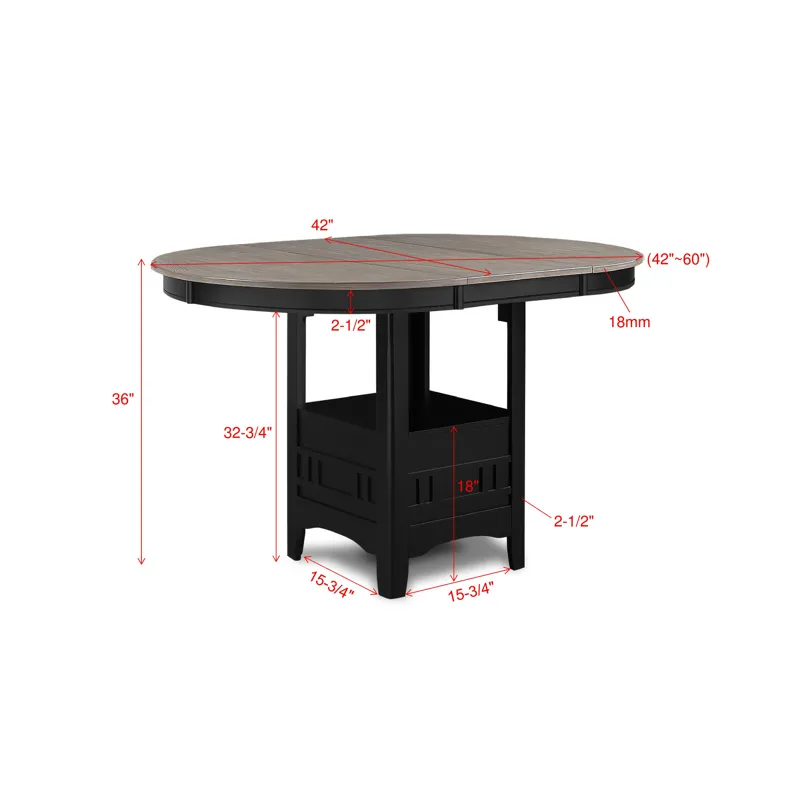 Hartwell Counter Height Table Light Grey