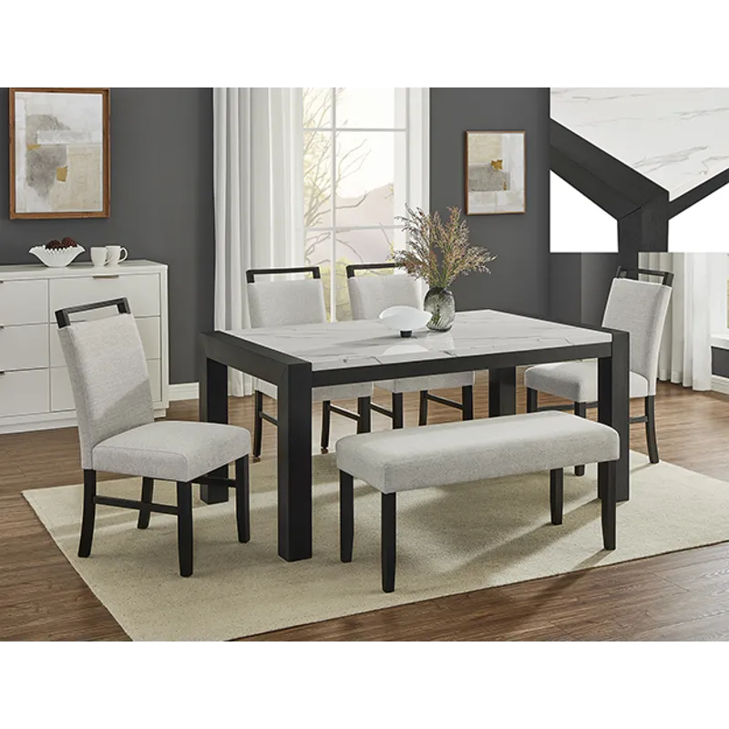 Jules Faux Marble Dining Table