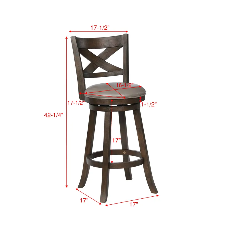 Kipper Swivel Bar Stool Grey King/d