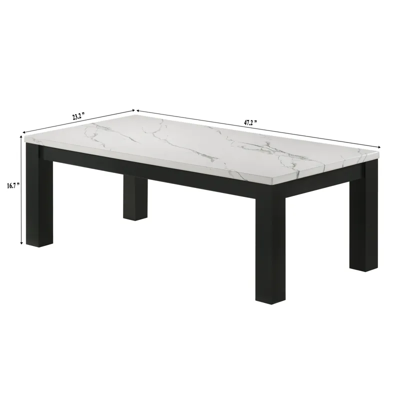 Ivy 3-pk Faux Marble White Cocktail Set