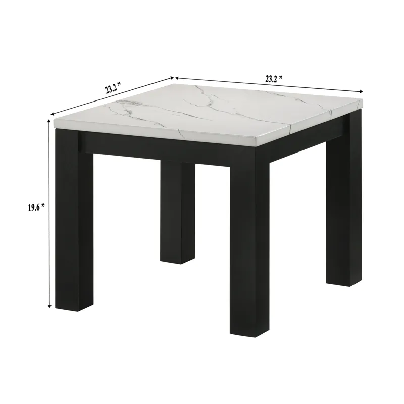 Ivy 3-pk Faux Marble White Cocktail Set