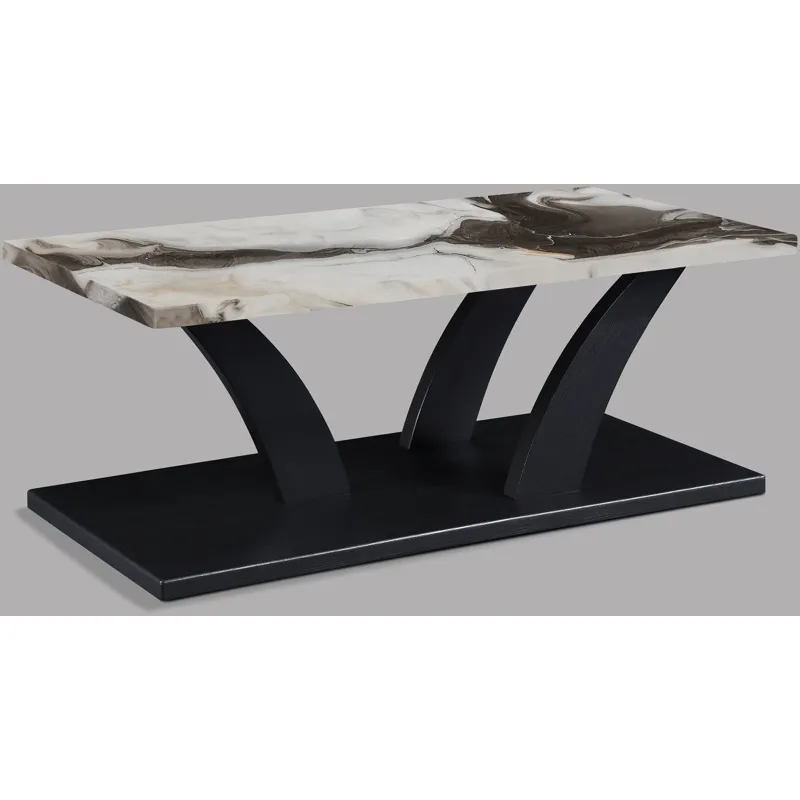Zion 3pk Faux Marble Cocktail Set Brn
