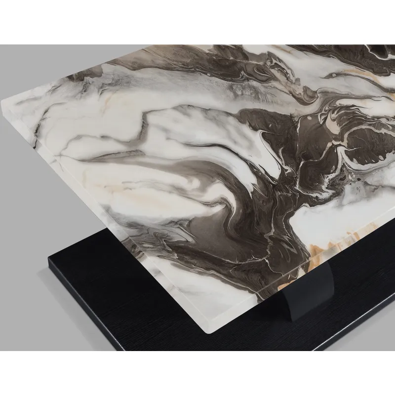 Zion 3pk Faux Marble Cocktail Set Brn