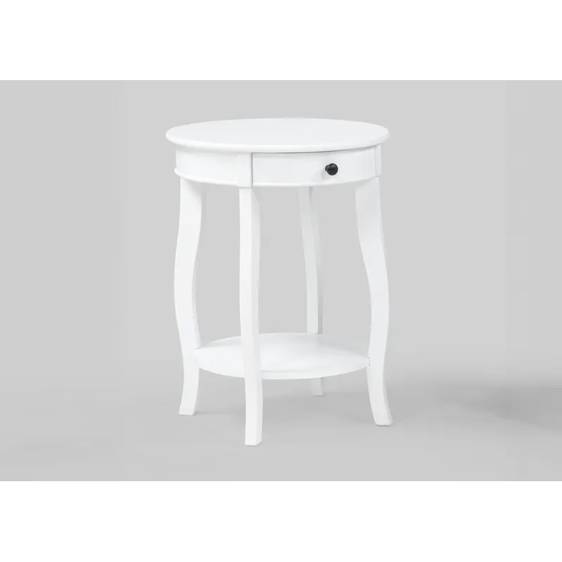 Jacie Chairside Table White
