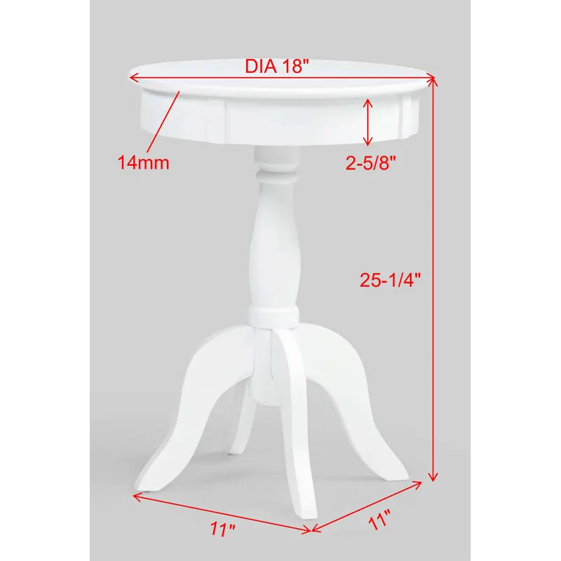 Romy Chairside Table White