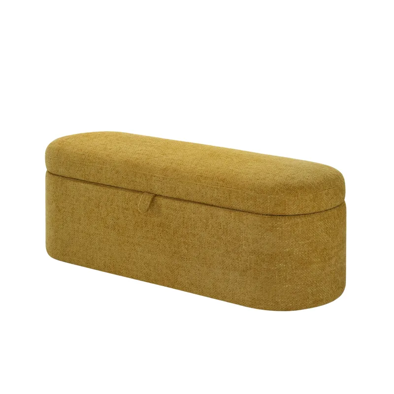 Philipa Storage Bench- Gold Tweed