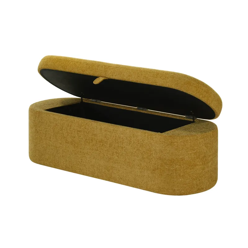 Philipa Storage Bench- Gold Tweed