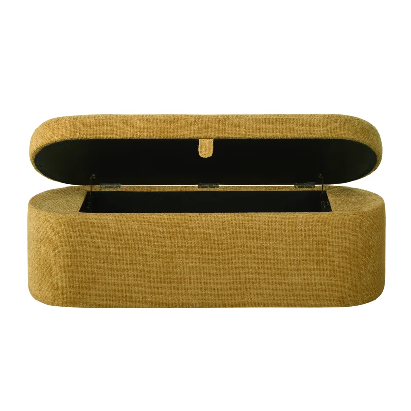 Philipa Storage Bench- Gold Tweed