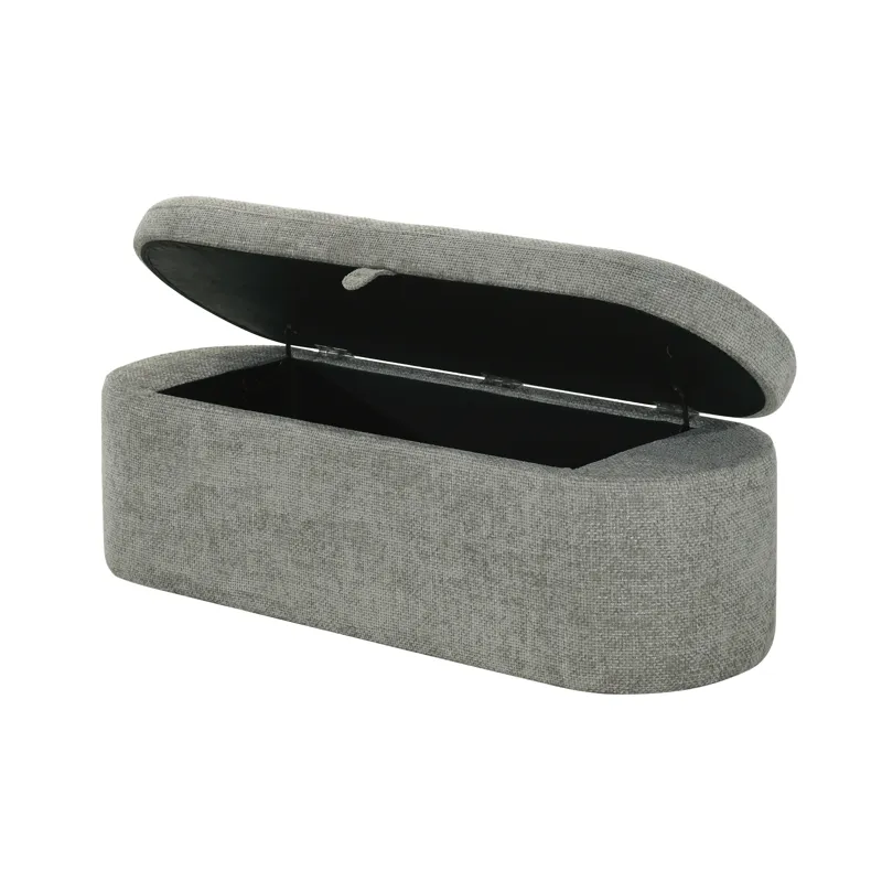 Philipa Storage Bench- L.grey Tweed