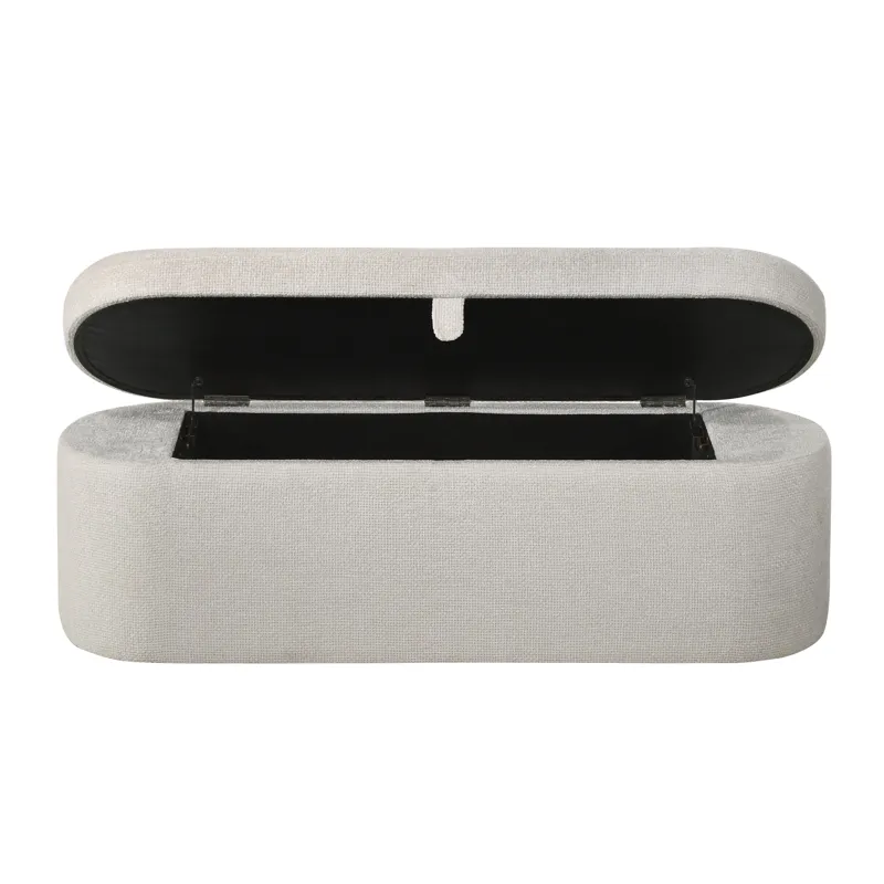 Philipa Storage Bench-oatmeal Tweed