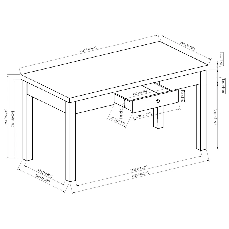 Rylee Faux Marble Desk