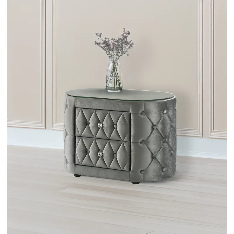 Voltare Night Stand Grey