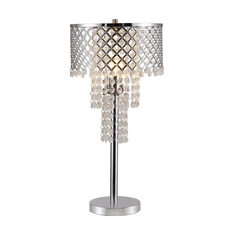 Crystal On Mesh Table Lamp 24 H