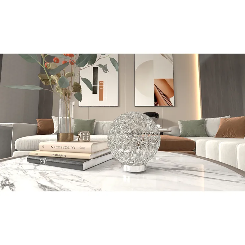 Crystal Globe Table Lamp 2/bx