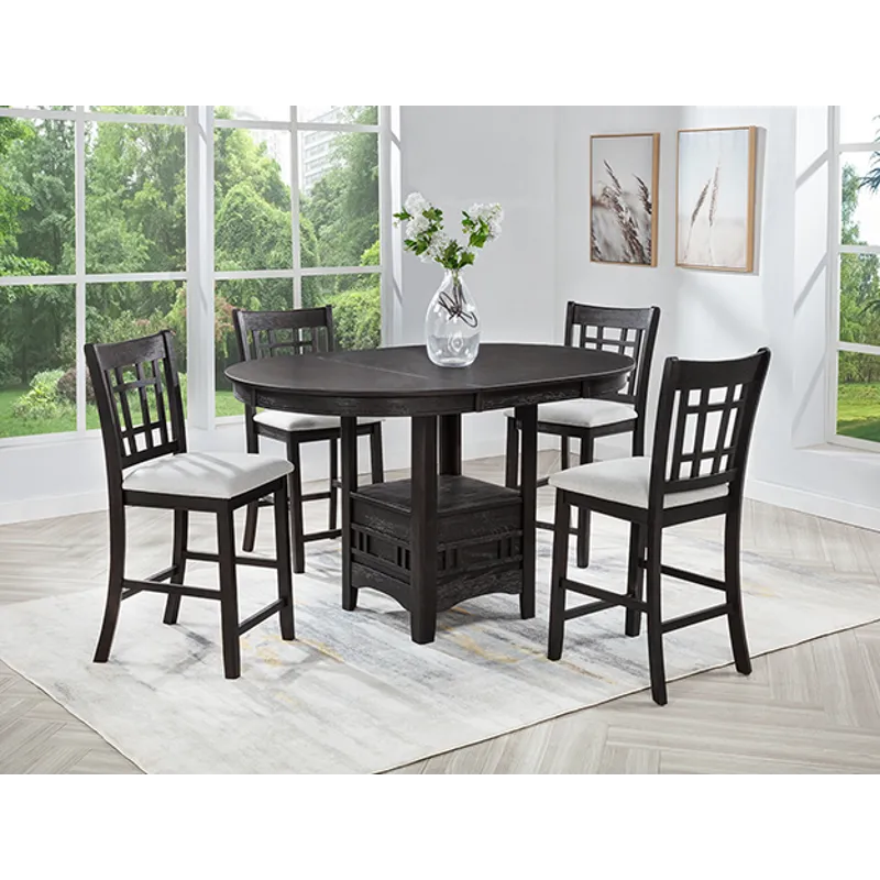 Hartwell Counter Height Chair Charcoal Black
