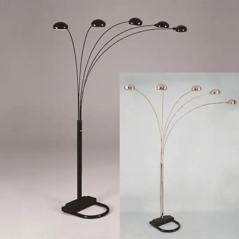 Peacock Shade Floor Lamp Bk 82"h