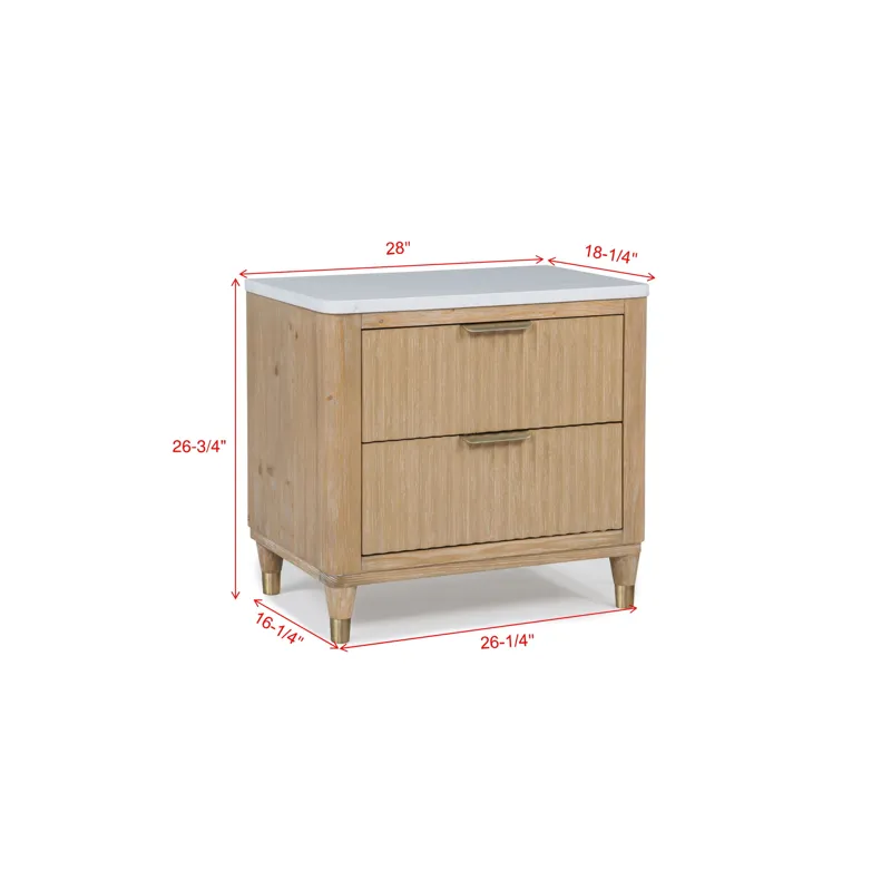 Kara Night Stand-cerused Natural